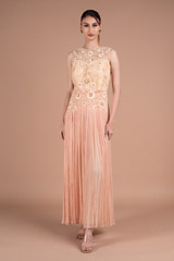 Peach Embroidered Maxi Dress1748 video